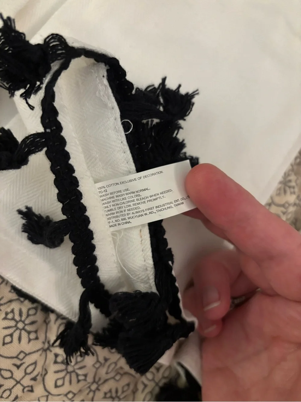 Three sets of 2 dish towels. Minimalist black and white.